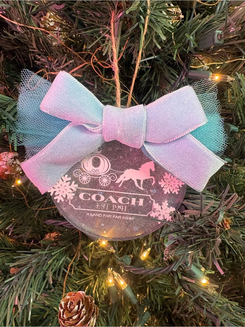 Blue Bow Ornament